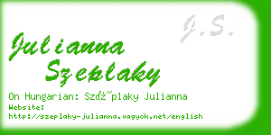 julianna szeplaky business card